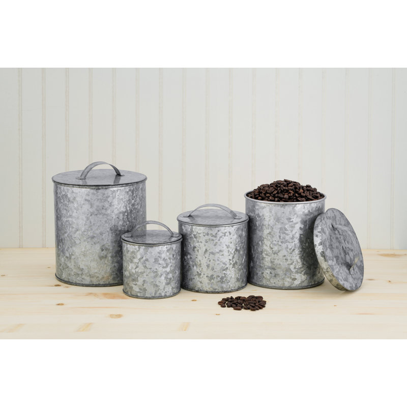 Gracie Oaks Metal 4 Piece Kitchen Canister Set & Reviews Wayfair